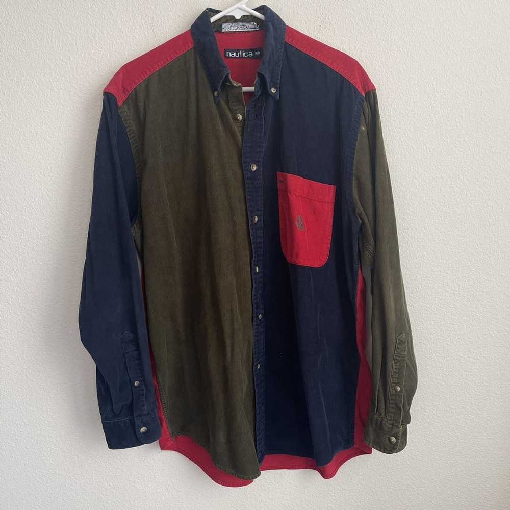 Nautica × Vintage Nautica Corduroy Button Down Lo… - image 2