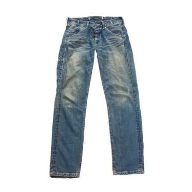 JOHNBULL Pants Denim Jeans Straight Slim Long S Blue CT Used