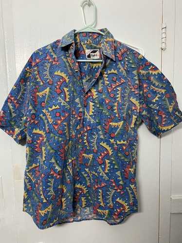 Vintage Vintage Forum Patterned Abstract Button Up