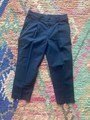 Albam Blue Pleated Cropped Pants