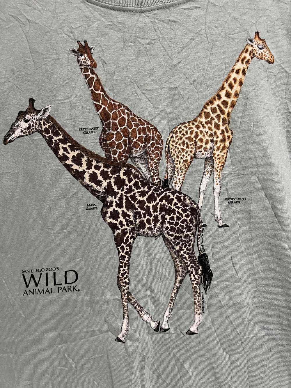 Animal Tee × Vintage Vintage Giraffe Wild Animal … - image 2
