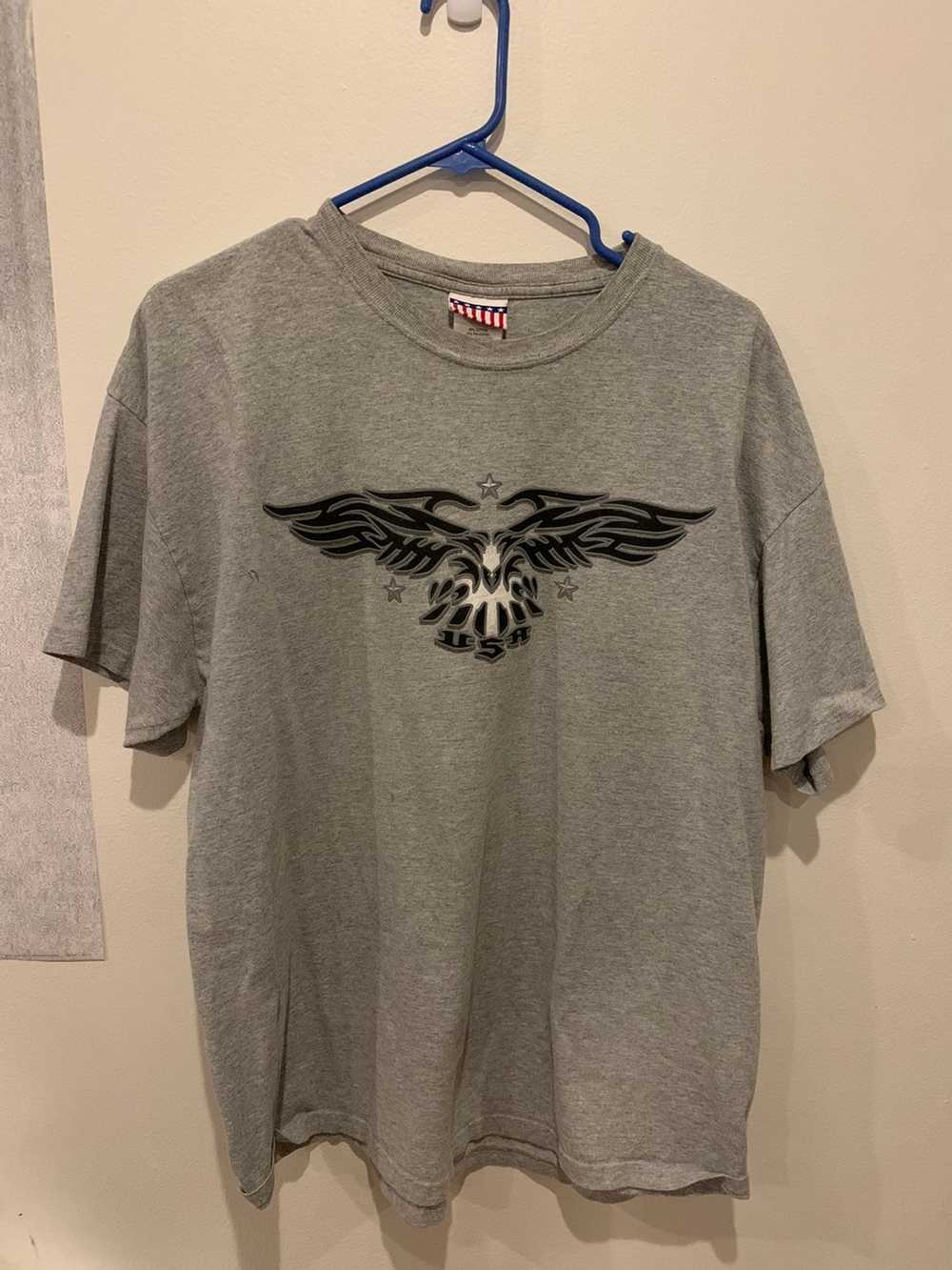 Vintage Vintage y2k USA eagle tribal t shirt - image 1