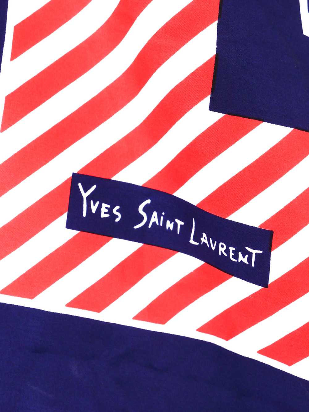Yves Saint Laurent Striped Silk Scarf - image 2