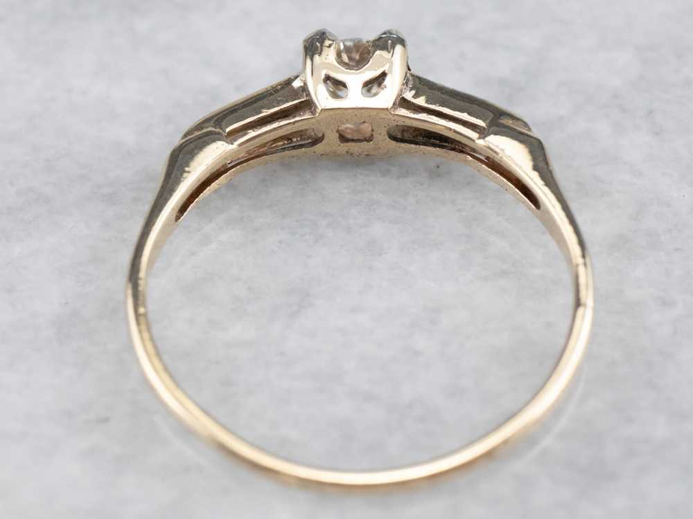 Vintage Floral Diamond Engagement Ring - image 6