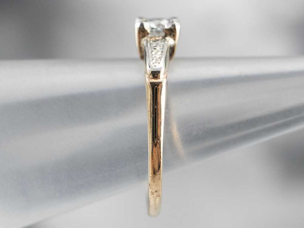 Vintage Floral Diamond Engagement Ring - image 9