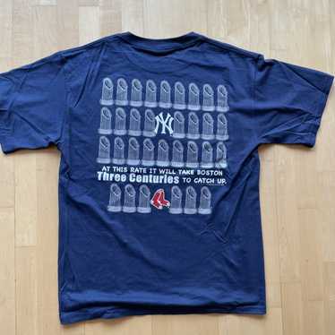 vtg Y2K NWT NEW YORK YANKEES METS SUBWAY WORLD SERIES LS t-shirt BASEB -  The Captains Vintage