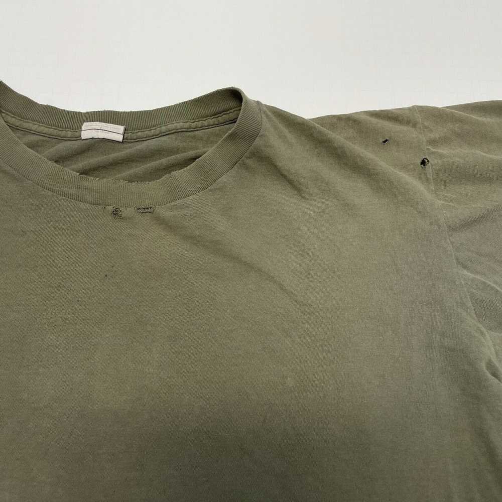 Other × Vintage Vintage Army Green Blank T Shirt … - image 9