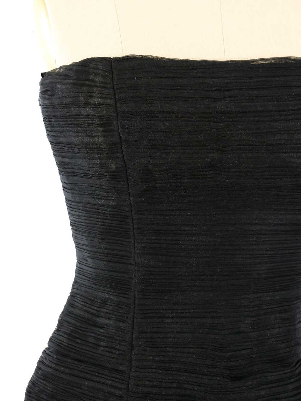 Victor Costa Strapless Ruffle Dress - image 4