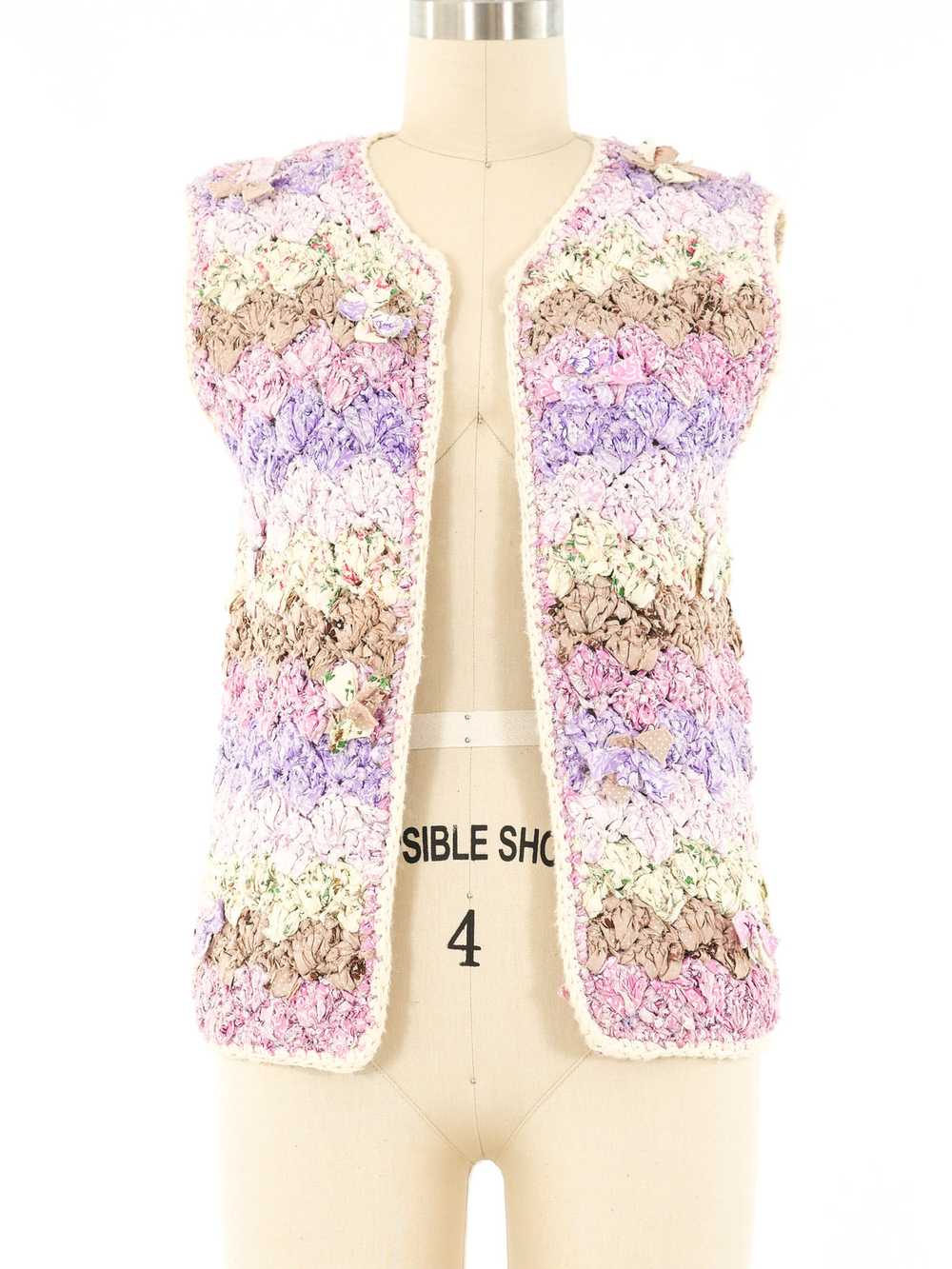 Pastel Rag Knit Vest - image 1