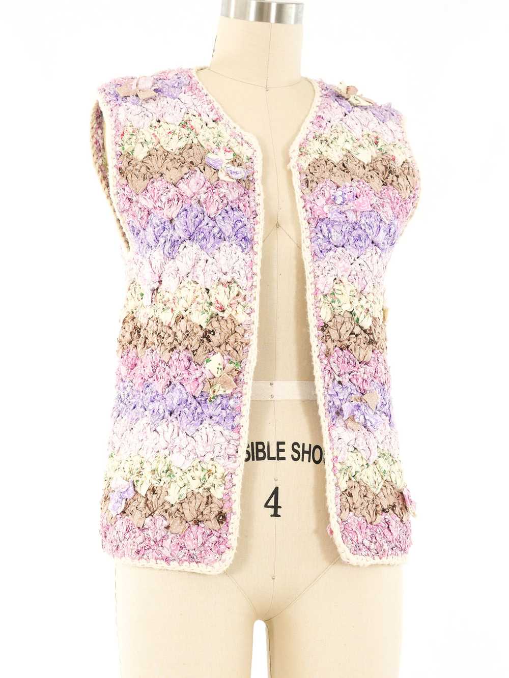 Pastel Rag Knit Vest - image 3