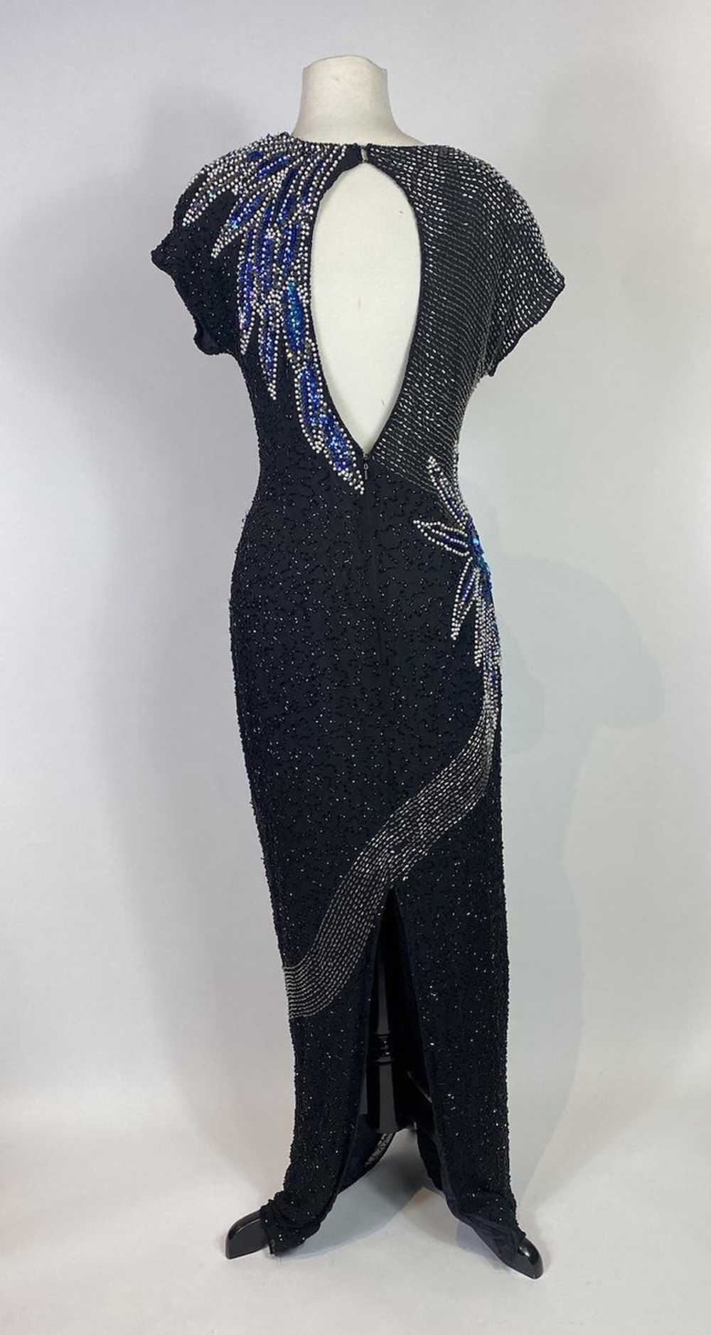 1980s Silk Beaded Gown - image 6