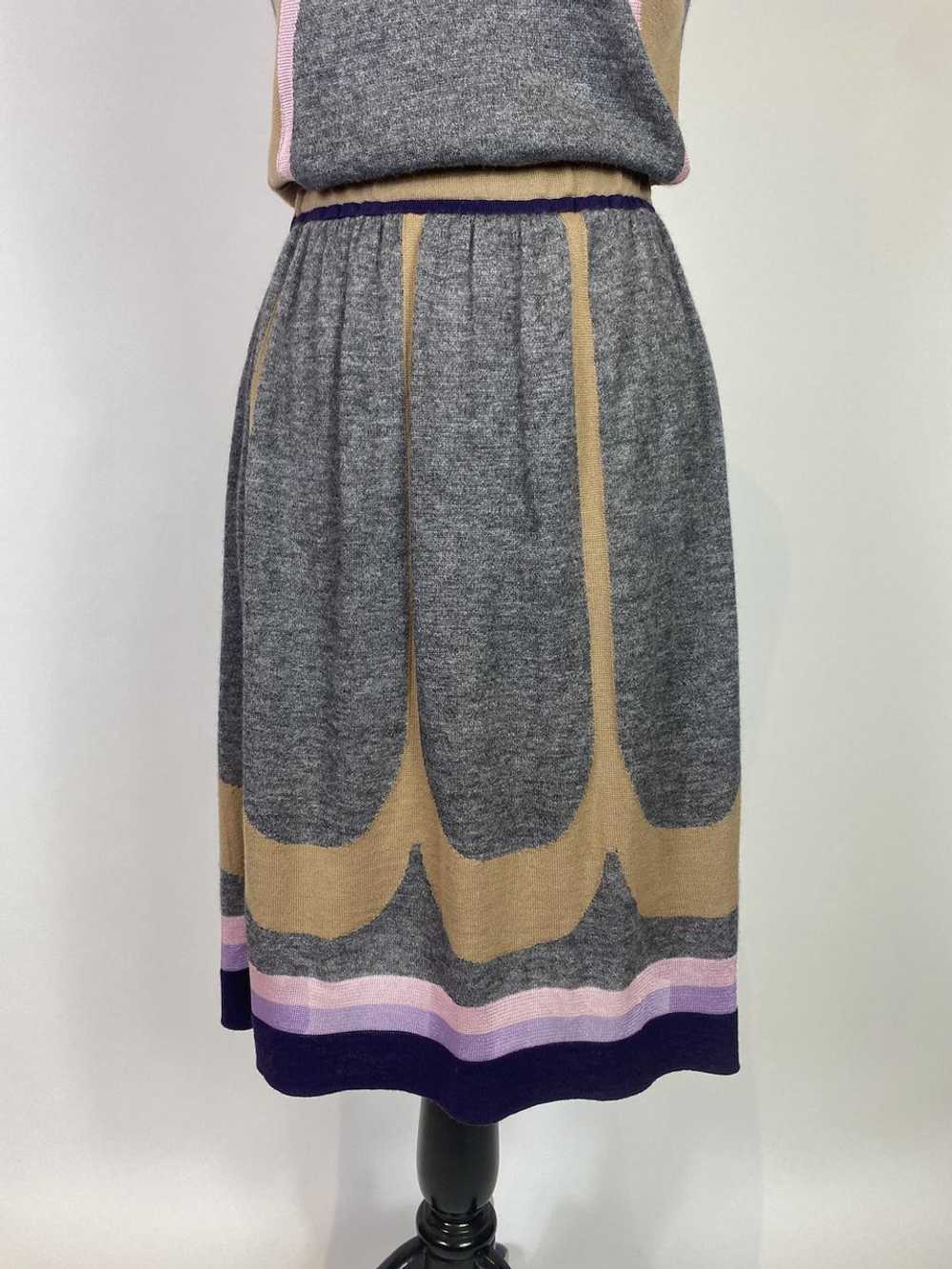 1990's - Y2K MISSONI Wool Blend Color Block Dress - image 3