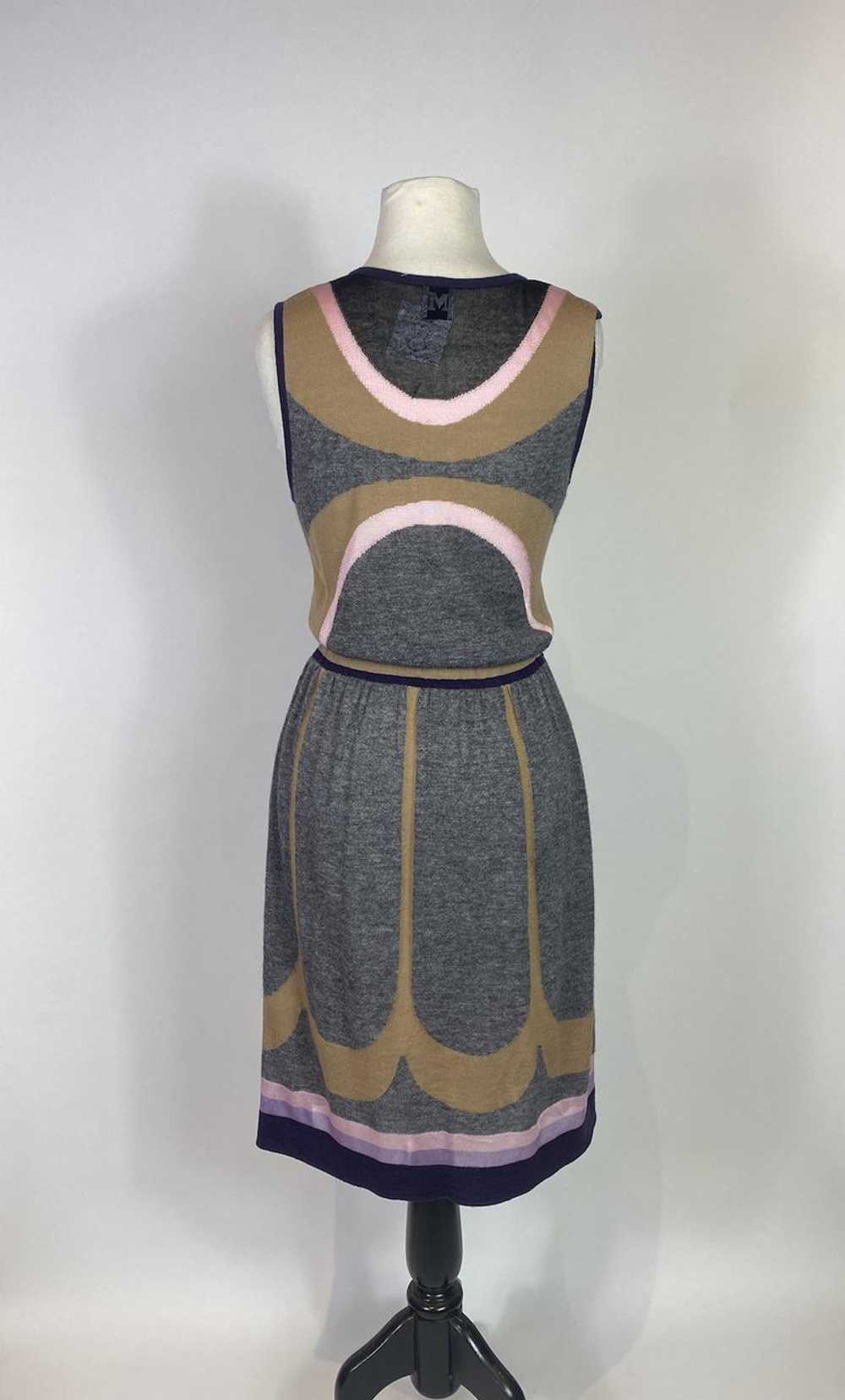 1990's - Y2K MISSONI Wool Blend Color Block Dress - image 5