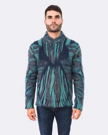 Emporio Armani Mohair Turquoise Sweater