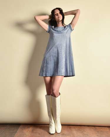 Kris 1970s Velvet Mini Dress - image 1