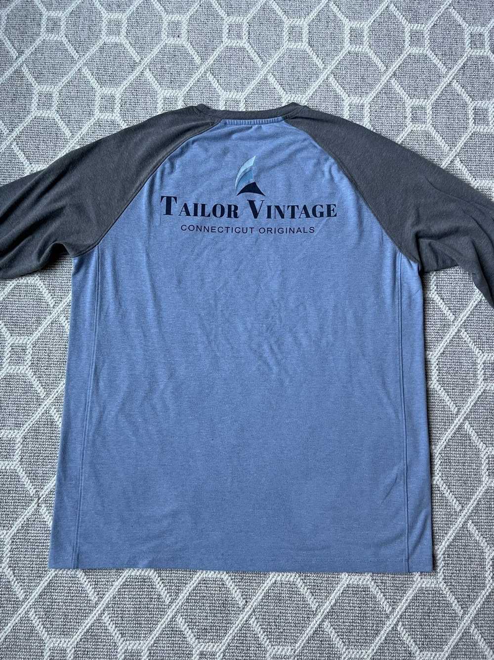 Streetwear Tailor Vintage Blue/Grey Baseball Tee - image 1