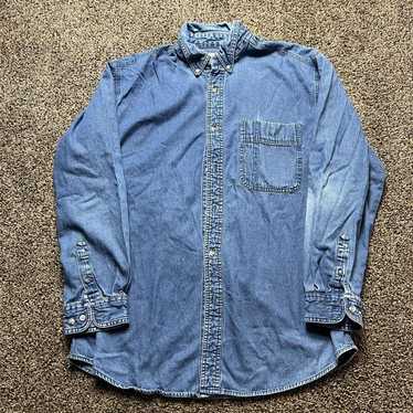 Vintage × Wrangler Wrangler Rugged Wear Denim Shi… - image 1