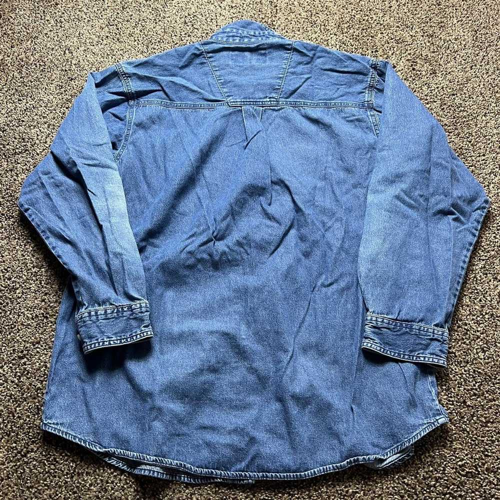 Vintage × Wrangler Wrangler Rugged Wear Denim Shi… - image 5