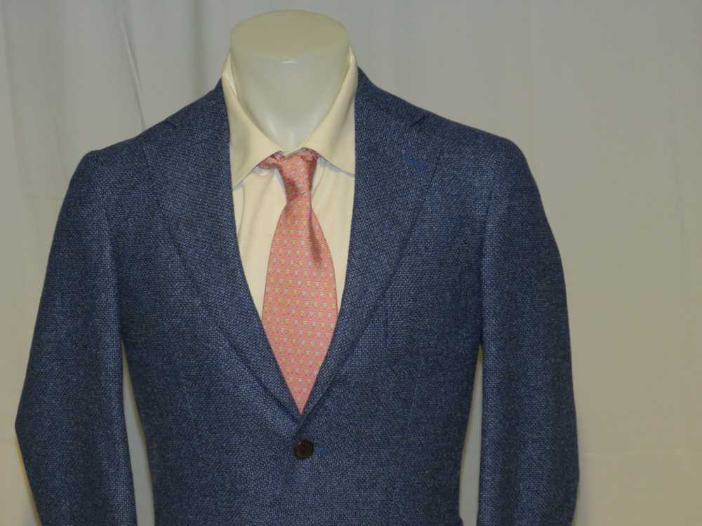 Suitsupply Hudson Silk Cashmere Blue Weave Two Bu… - image 2