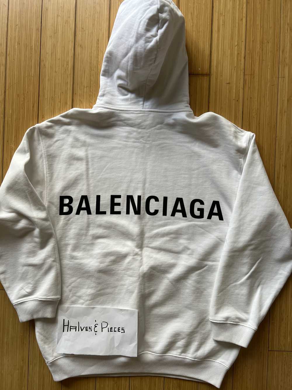 Balenciaga Balenciaga Logo Hoodie - White - Overs… - image 2