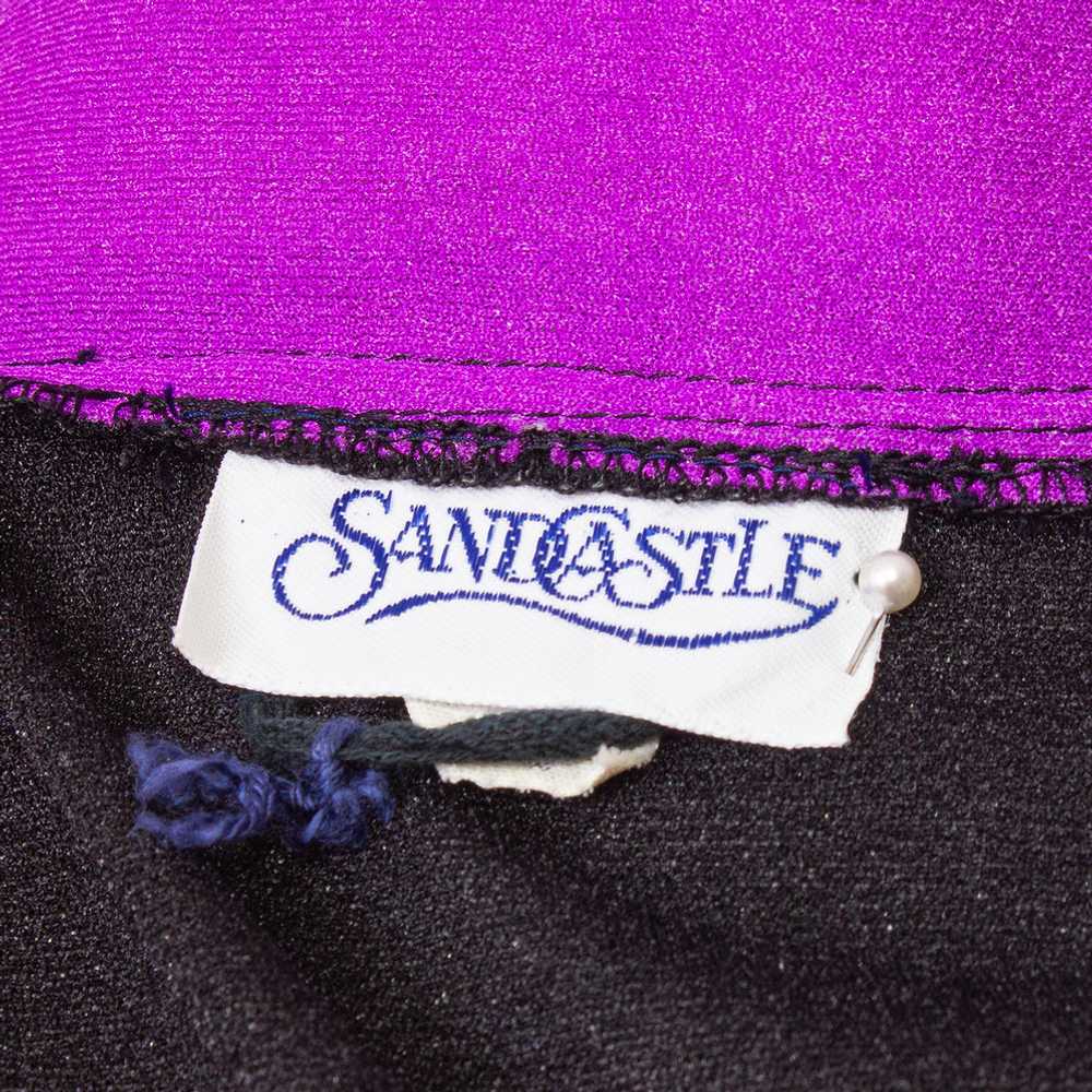 1970s Black and Purple Nylon Swimsuit with Matchi… - image 7