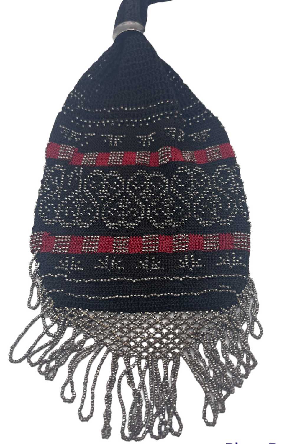 Victorian Crochet Beaded Miser’s Bag - image 2