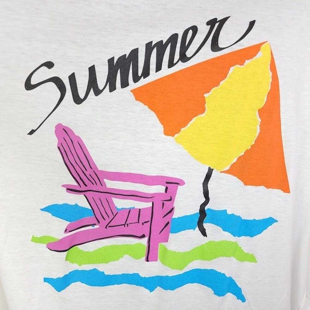 Vintage Summer Vacation T Shirt Vintage 80s Adiro… - image 2