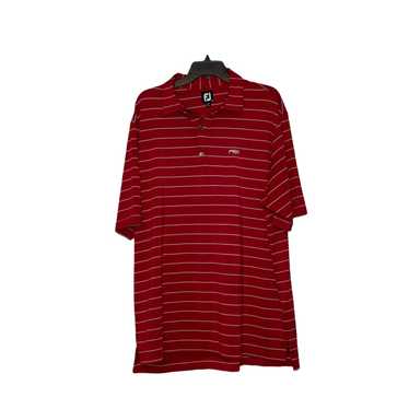 FootJoy Men's Performance Golf Polo Black top Red Stripe Size XXL