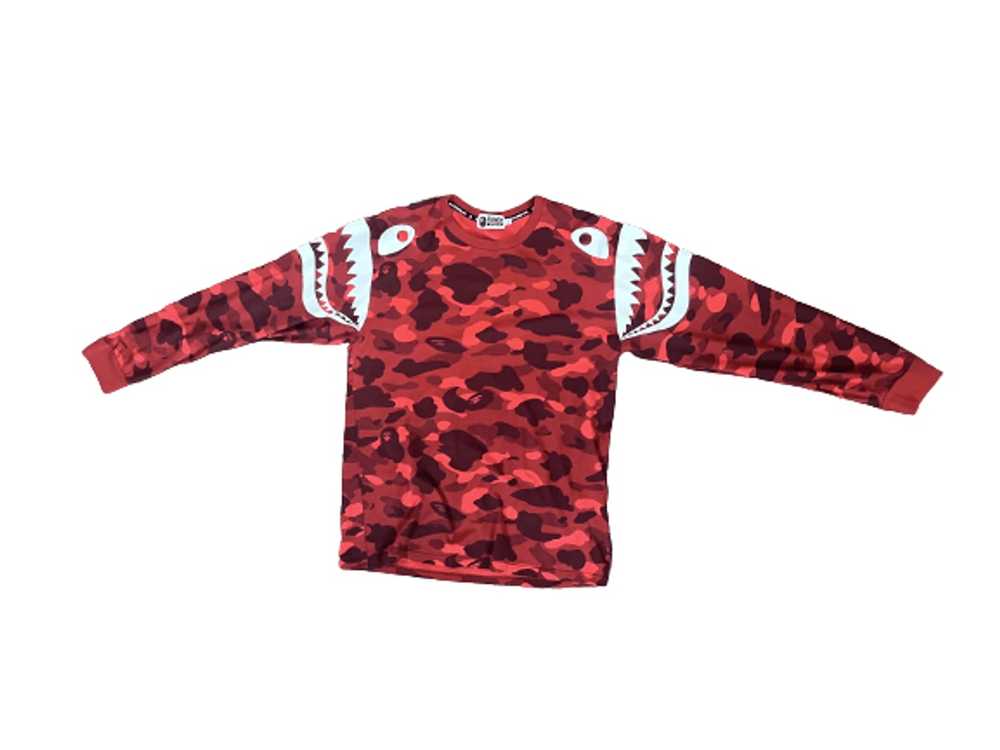 Bape BAPE Color Camo Shark Shoulder Long Sleeve T… - image 1