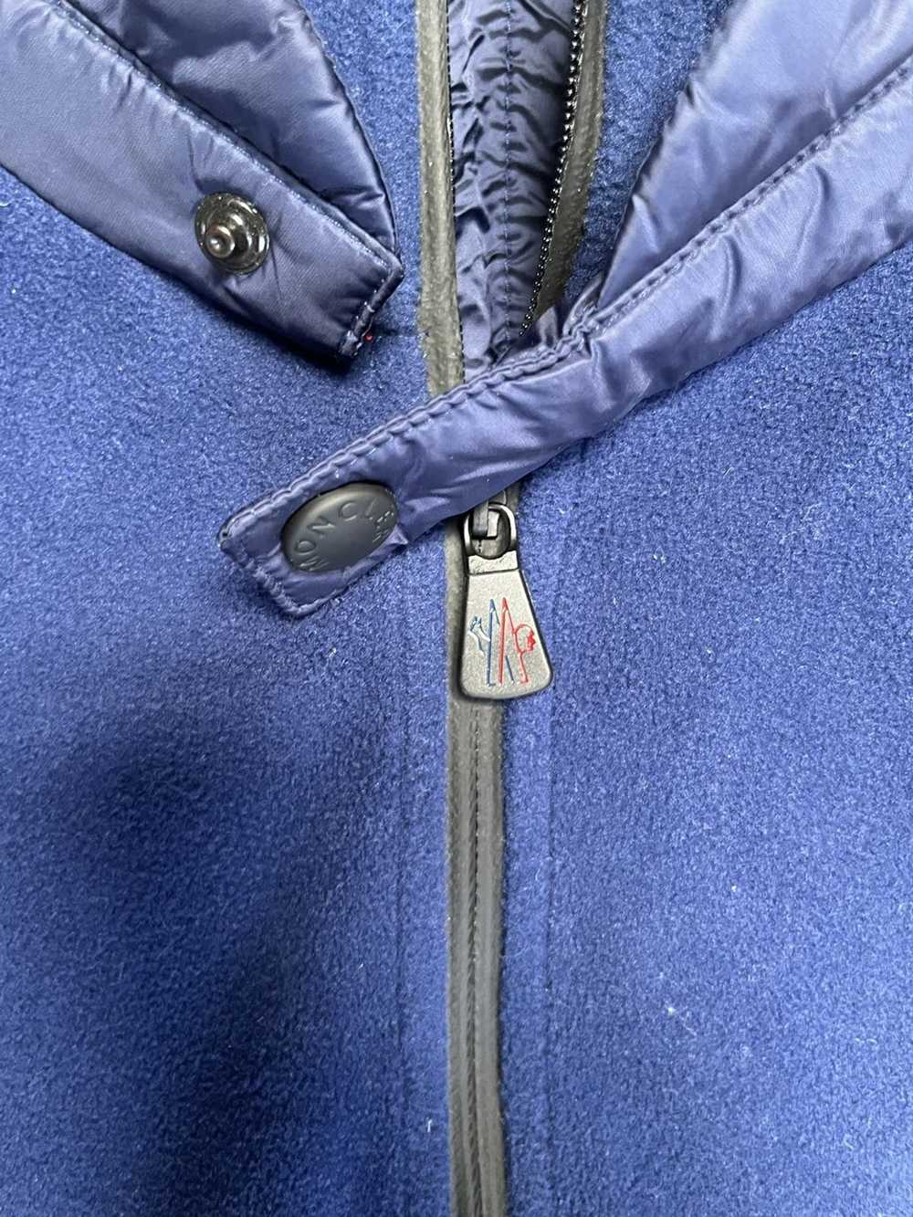 Moncler Moncler mens navy fleece 1/4 zip - image 2