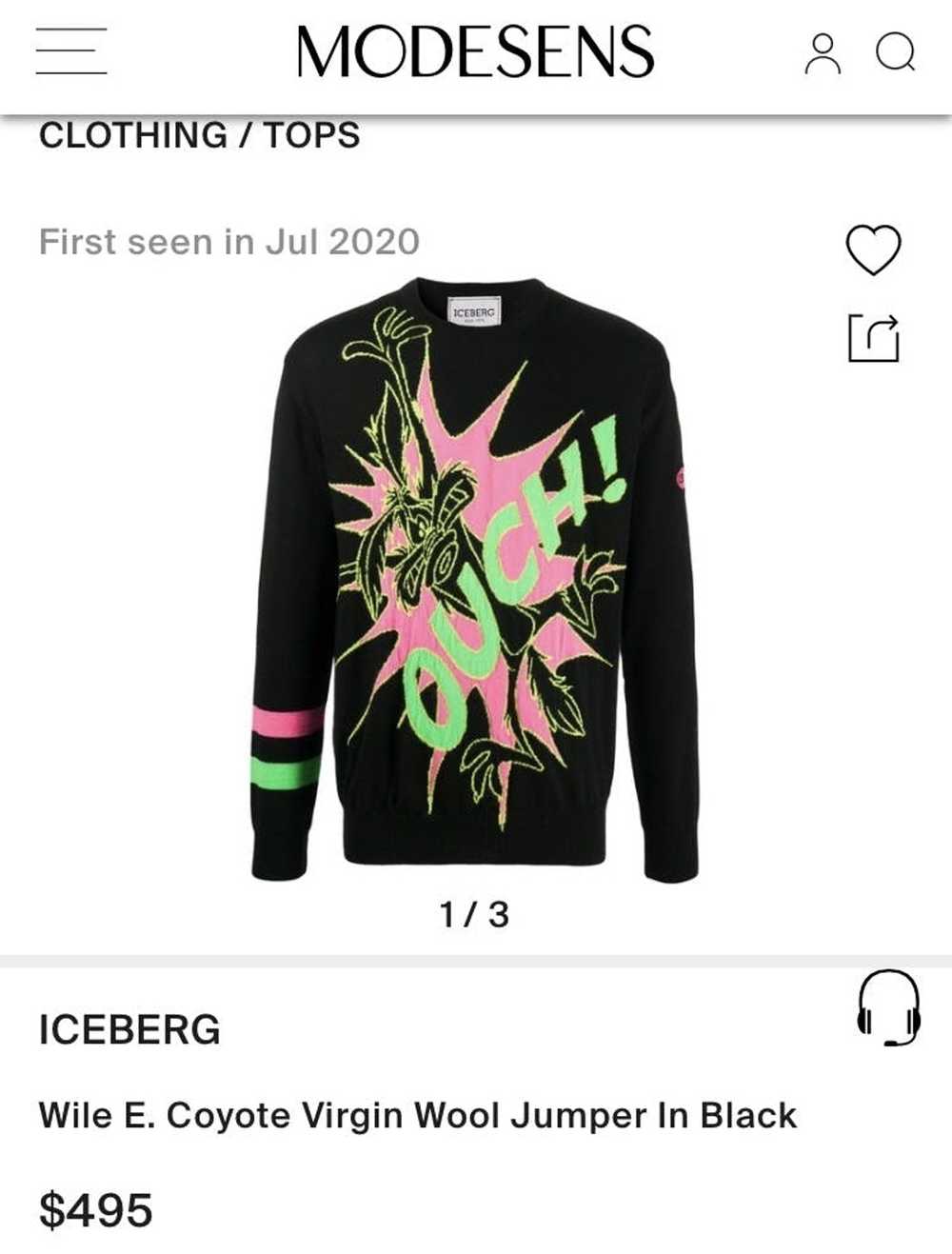 Iceberg Icerg History Italy Wile E Coyote Sweater… - image 9