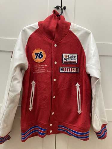 Racing × Vintage Vinatge 76 union varsity jacket