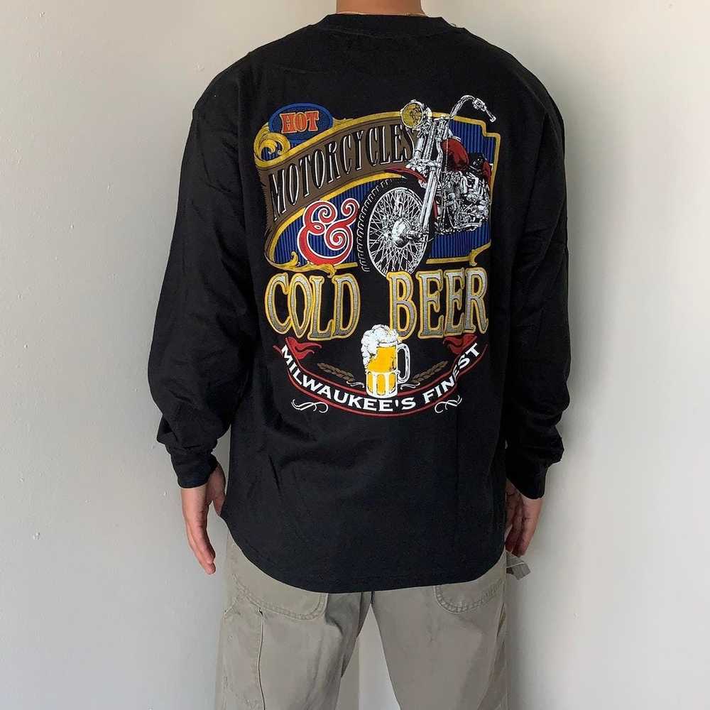 Streetwear × Vintage vintage 90s cold beer long s… - image 1