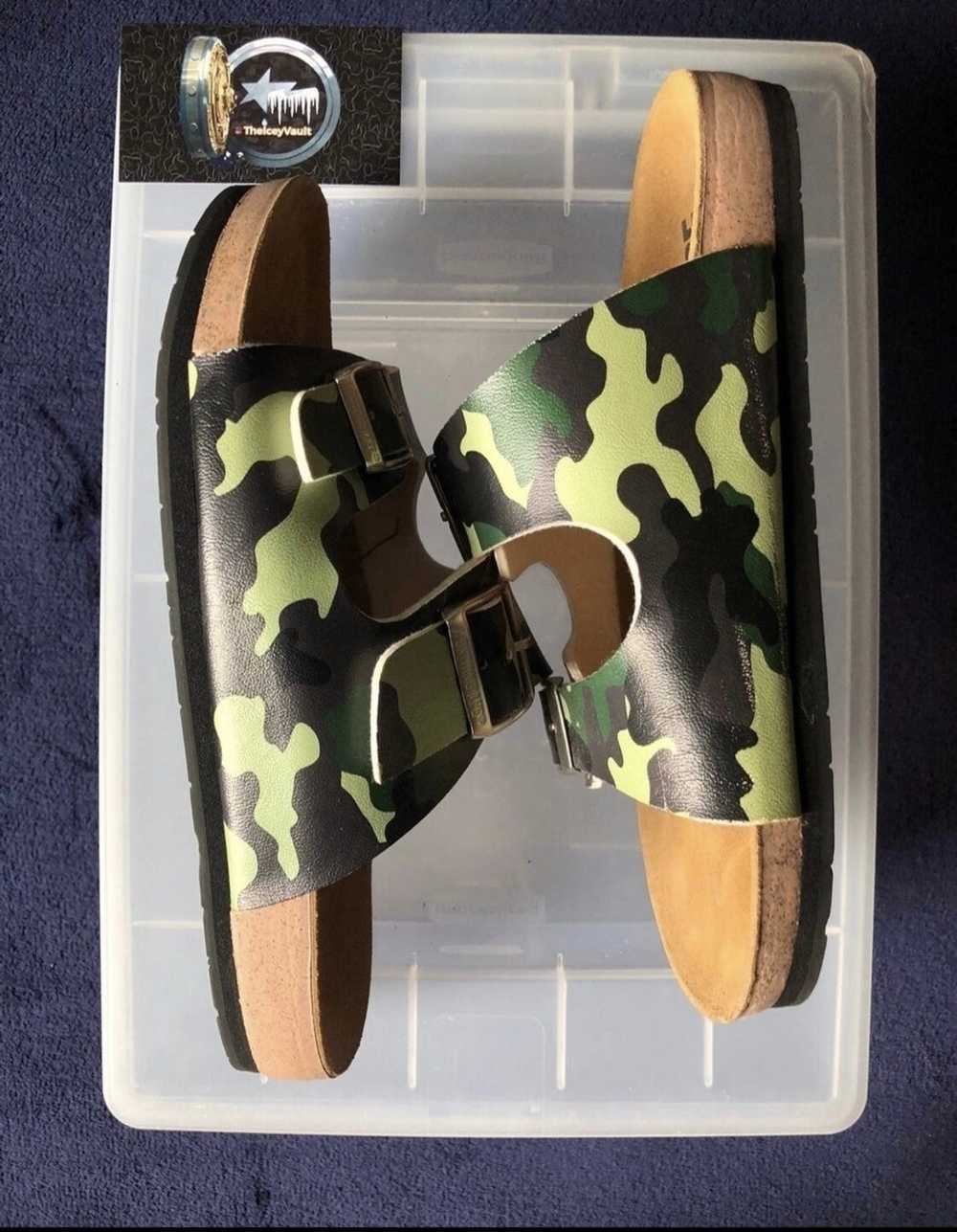 Bape Bape Green Camo Birkenstock Sandals - image 2