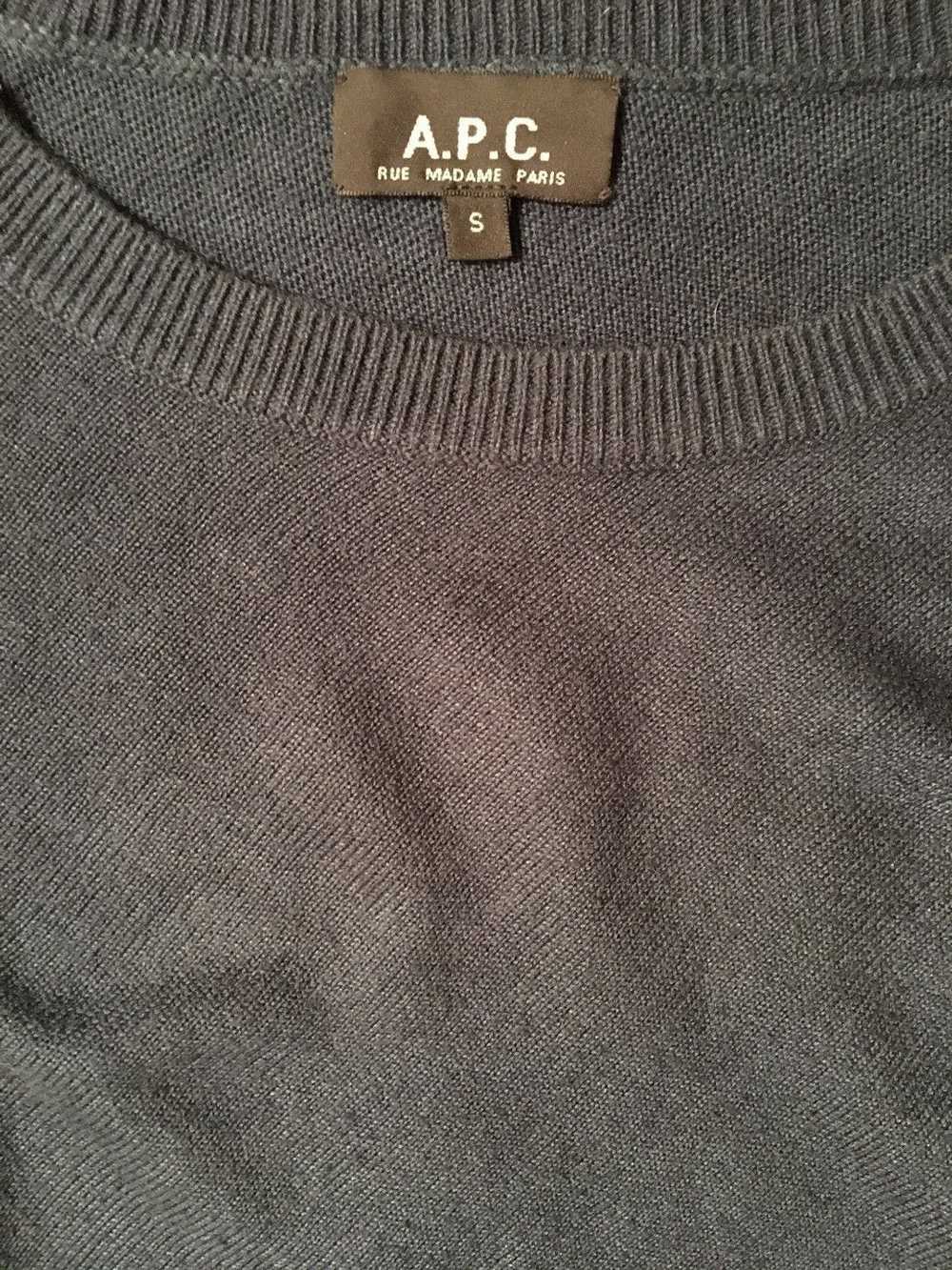 A.P.C. Cashmere Blend Crewneck Sweater Small Blue - image 1