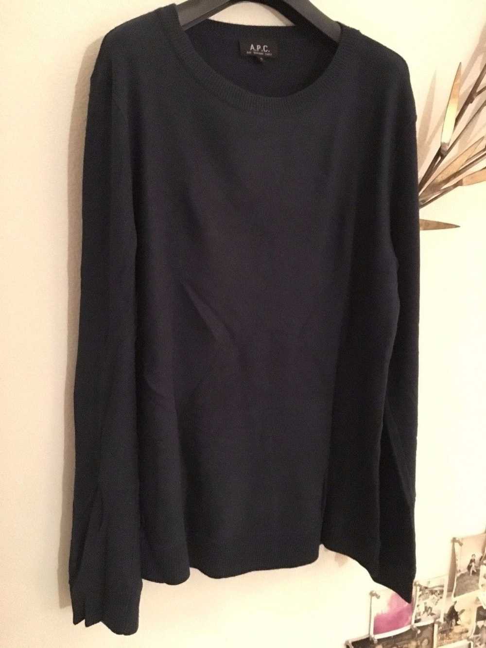 A.P.C. Cashmere Blend Crewneck Sweater Small Blue - image 2