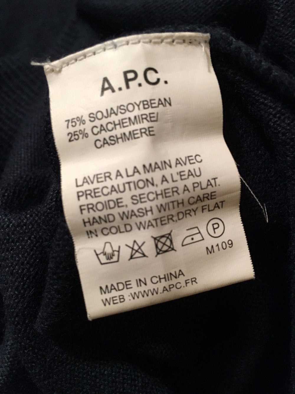 A.P.C. Cashmere Blend Crewneck Sweater Small Blue - image 5