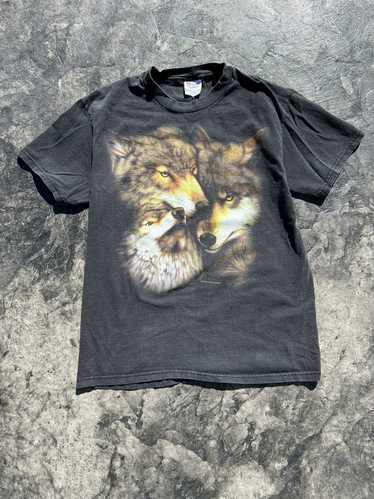 Animal Tee × Rare × Vintage Vintage 90s Wolves T-S