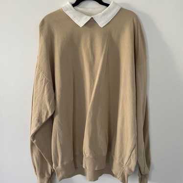 Vintage Brandy Melville cream collared sweatshirt - image 1