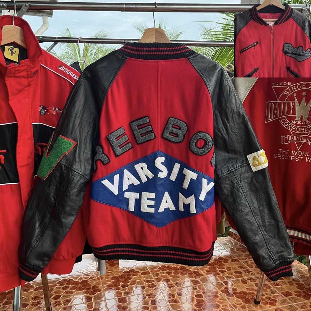 Reebok × Varsity Jacket × Vintage Vintage 90s Ree… - image 1
