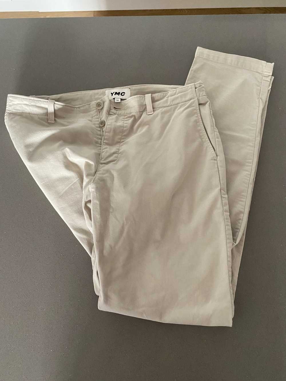 YMC Deja Vu Cotton Twill Trousers Stone - 34 - image 5