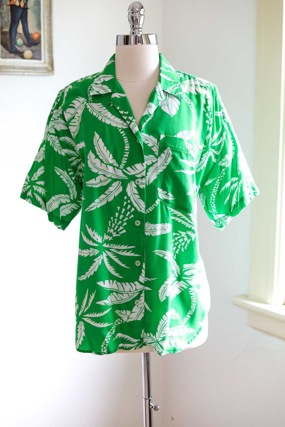 Vintage 1980s does 1940s Blouse - Gorgeous Hawaii… - image 2