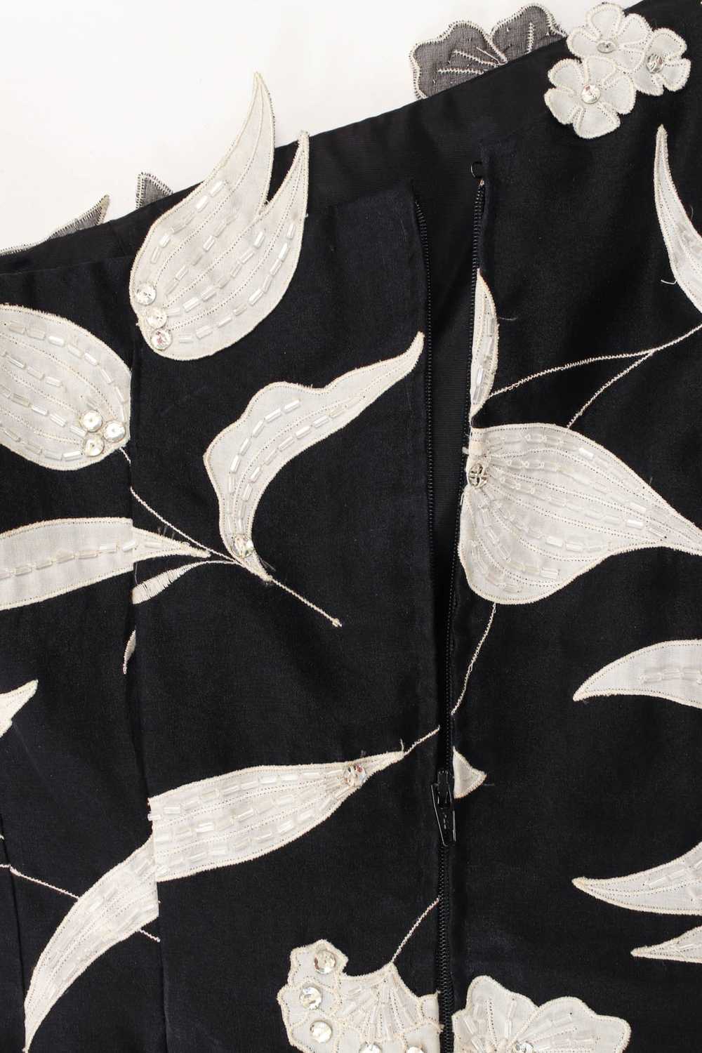 RUBEN PANIS Silk Lily Floral Shoulder Dress - image 7