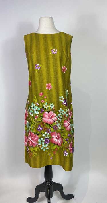 1960s Kuulei Sportswear Cotton Floral Shift Dress