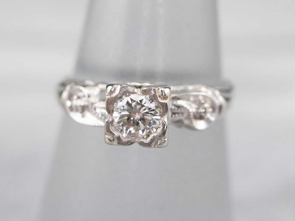 Vintage Diamond Engagement Ring - image 7