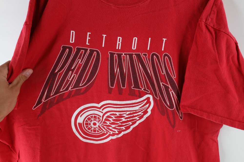 Vintage Vintage 90s Detroit Red Wings Hockey Spel… - image 4