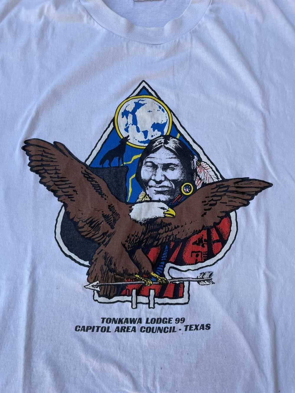 Vintage Vtg 90’s Texas Eagle Indigenous Native Si… - image 4