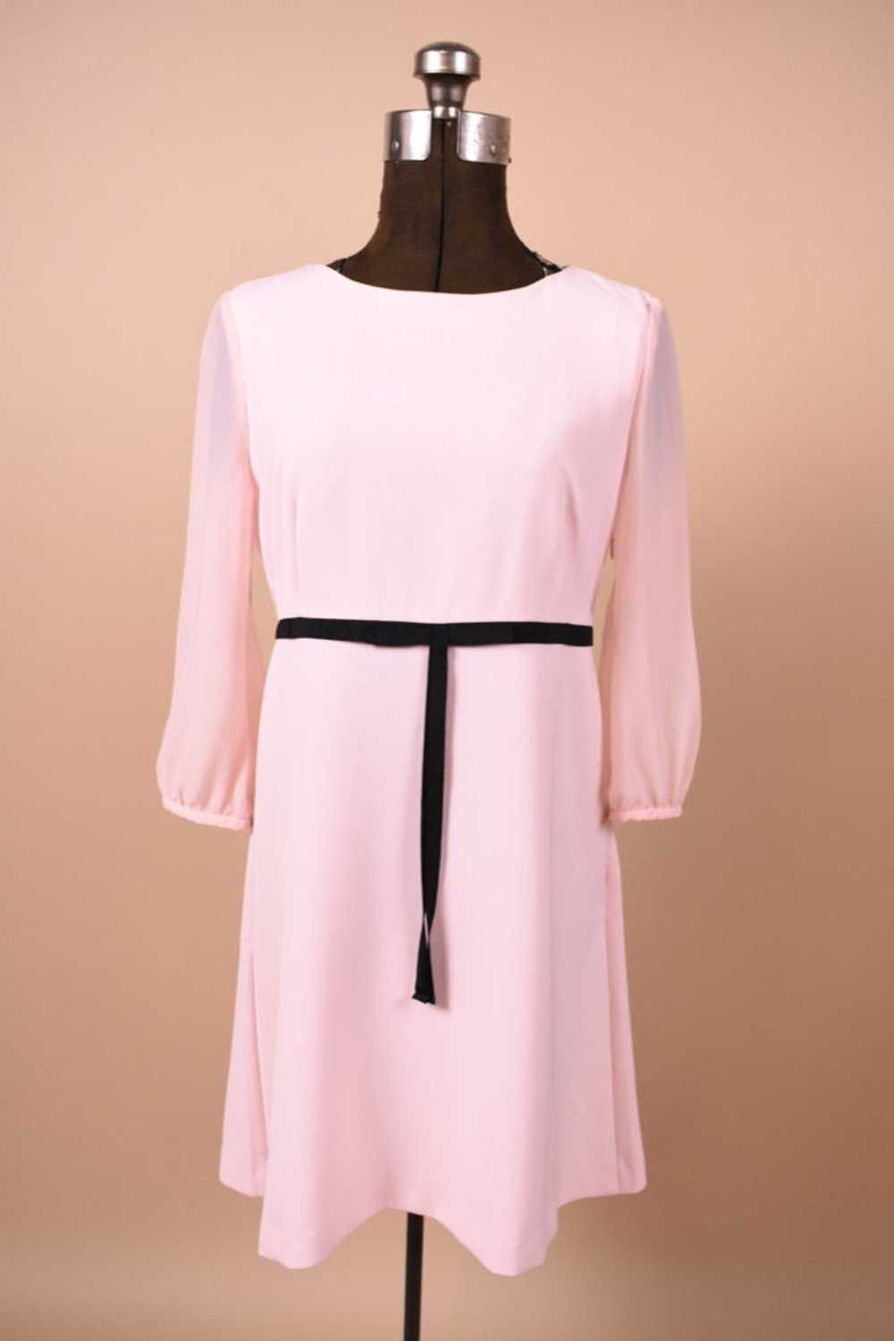 Pink NWT Babydoll Dress with Sheer Sleeves By Ted… - image 1