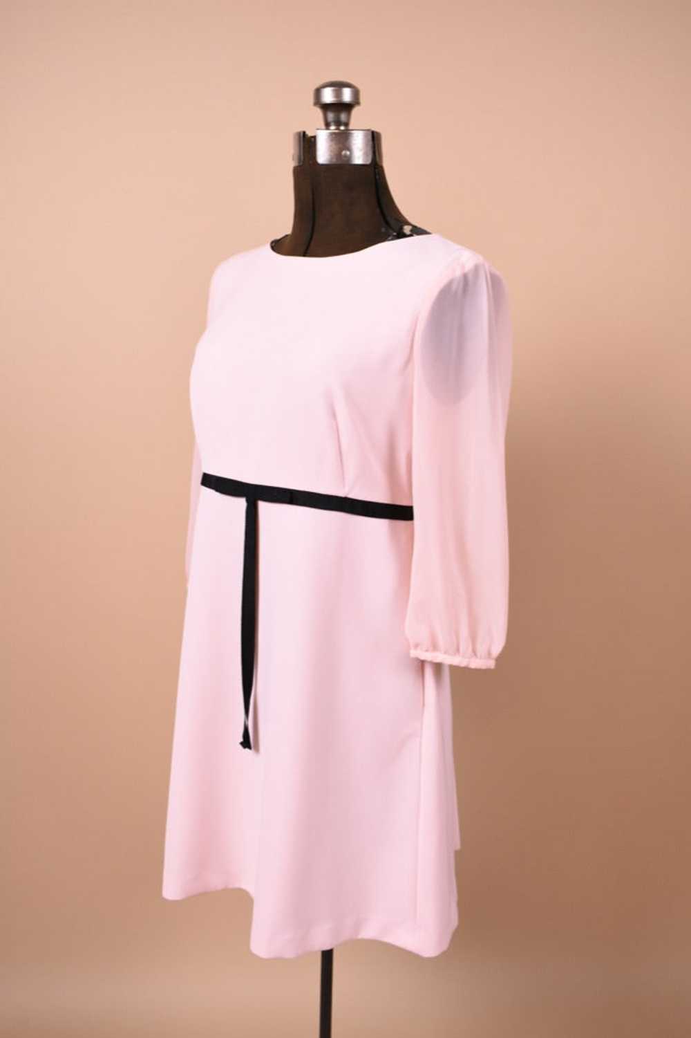 Pink NWT Babydoll Dress with Sheer Sleeves By Ted… - image 2