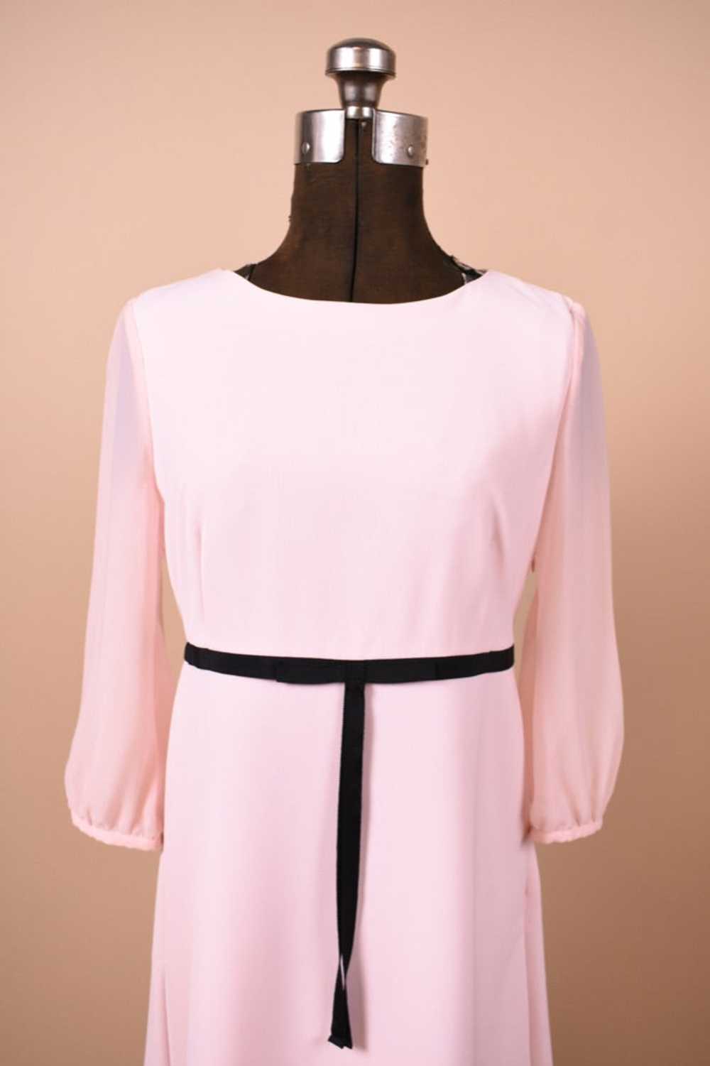 Pink NWT Babydoll Dress with Sheer Sleeves By Ted… - image 4